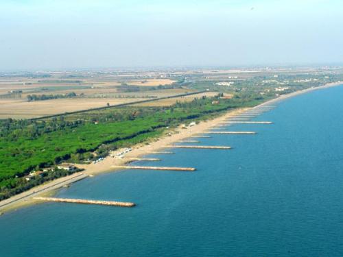 Vista aerea della spiaggia