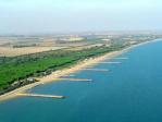 Vista aerea della spiaggia